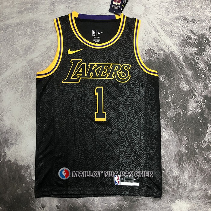 Maillot Los Angeles Lakers D'angelo Russell NO 1 Mamba 2021-22 Noir
